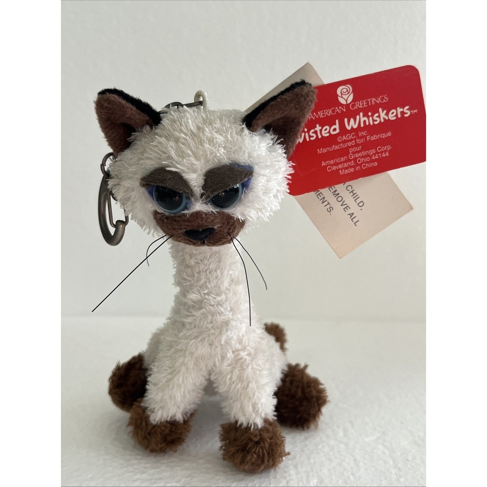American‎ Greetings Twisted Whiskers Ching The Siamese Cat Collectible Key Chain